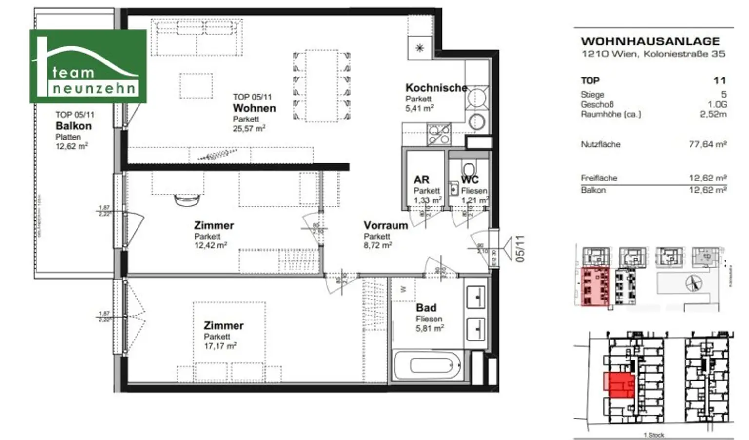 Neuwertige 3-Zimmer-Wohnung mit Balkon beim FAC-Platz – Nur 3 Minuten zur S-Bahn, verfügbar ab Jänner