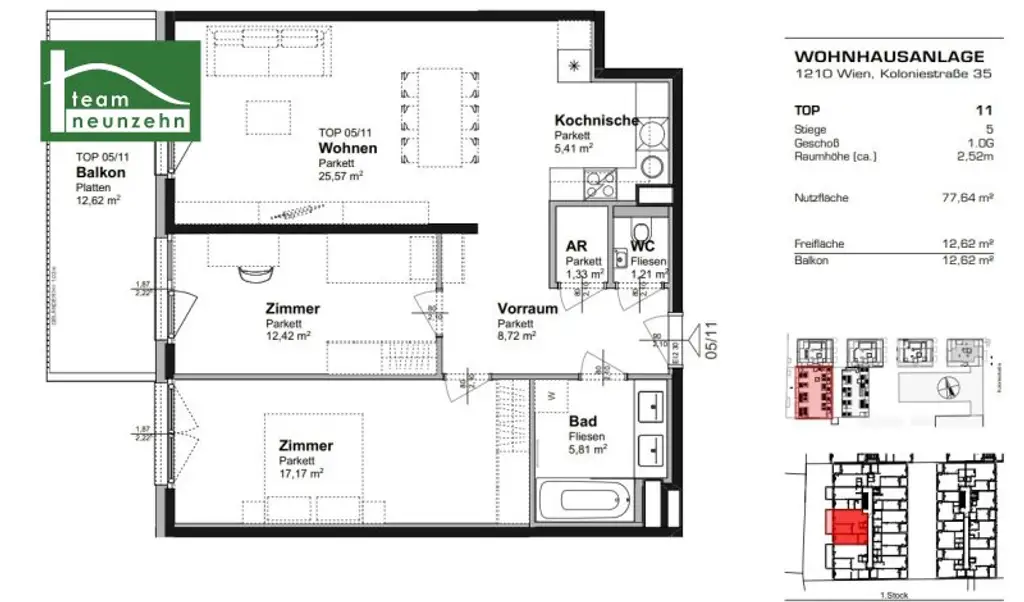 Neuwertige 3-Zimmer-Wohnung mit Balkon beim FAC-Platz – Nur 3 Minuten zur S-Bahn, verfügbar ab Jänner