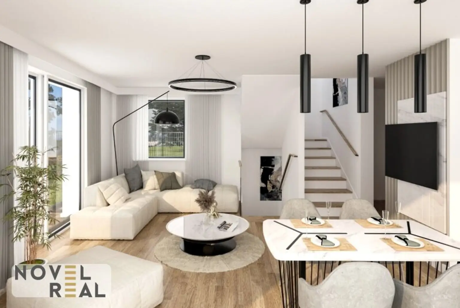 SCHLÜSSELFERTIGES ECKREIHENHAUS - 136 m² - UNABHÄNGIG - KOSTENGÜNSTIG - ZIEGELMASSIV - AUF EIGENGRUND - UNVERBAUTER FERNBLICK