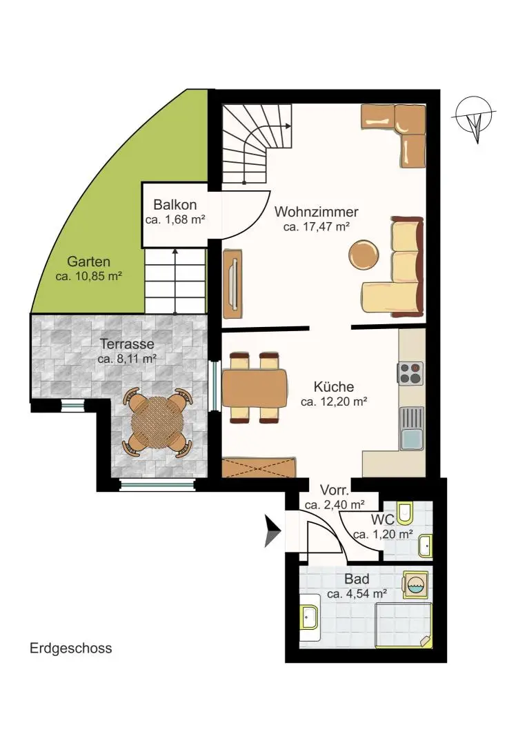 "Zum Verlieben – stilvolle Maisonette mit kleinem Garten & Terrasse!"