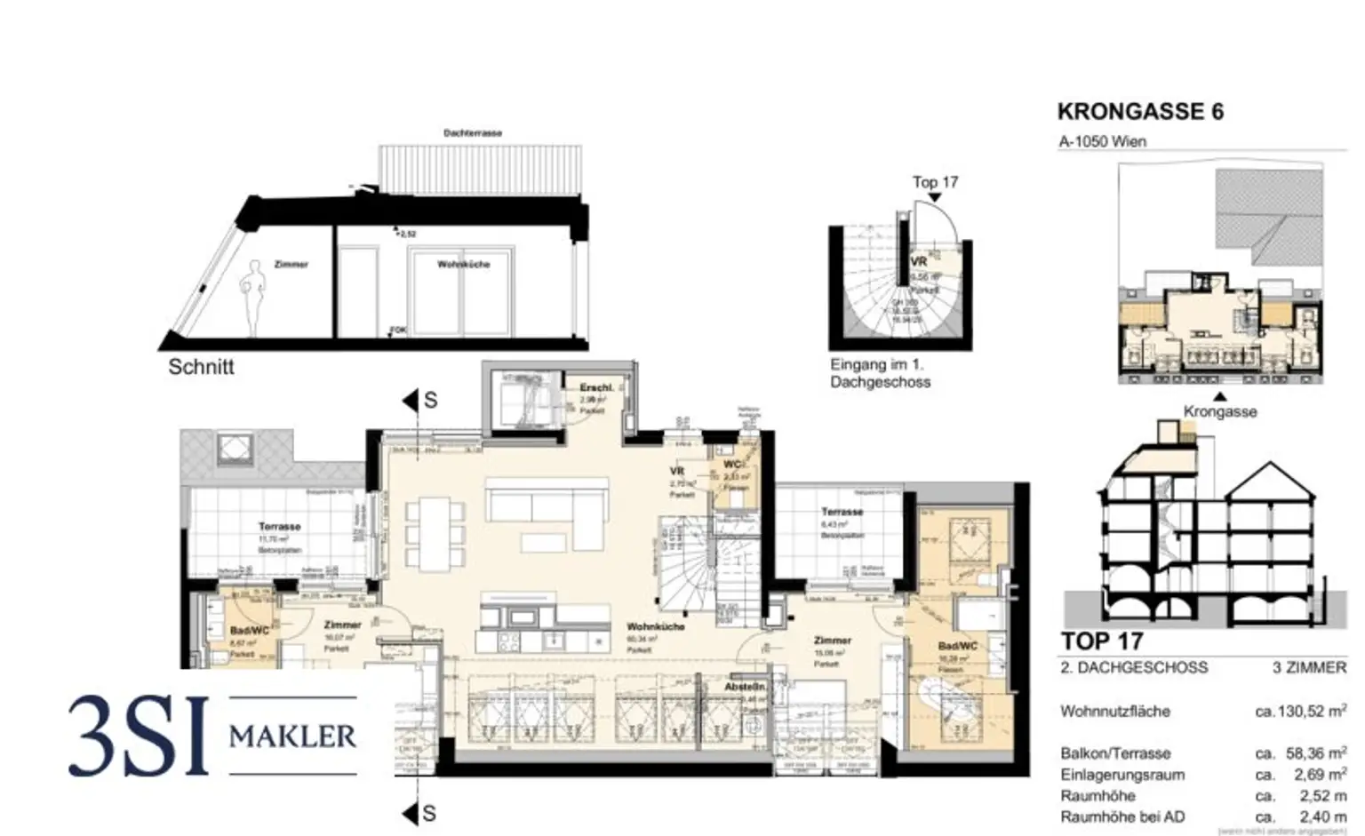Luxus über den Dächern Wiens – exklusives Penthouse mit 360°-Panoramablick und drei Terrassen