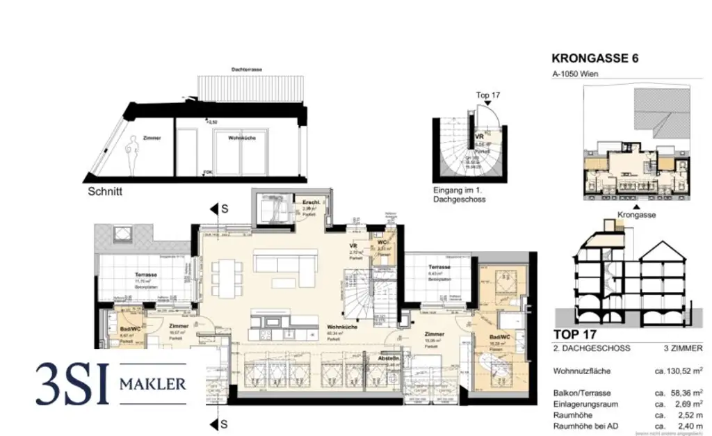Luxus über den Dächern Wiens – exklusives Penthouse mit 360°-Panoramablick und drei Terrassen
