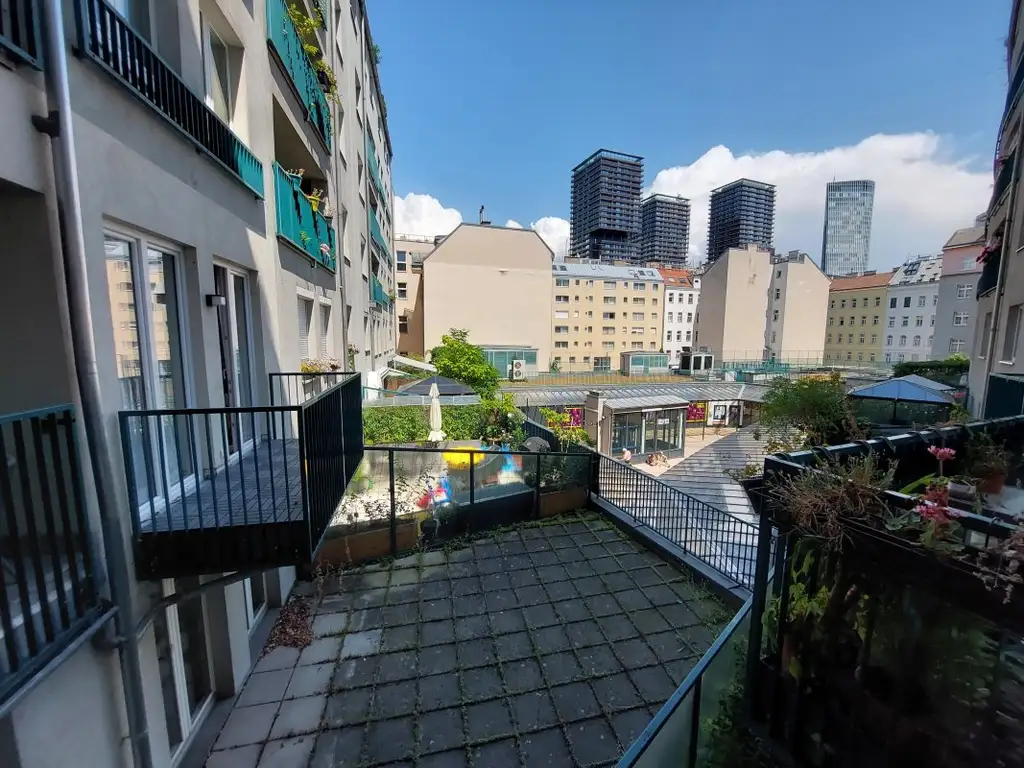 Moderne 1-Zimmer-Wohnung mit Loggia nähe U3 Schlachthausgasse!