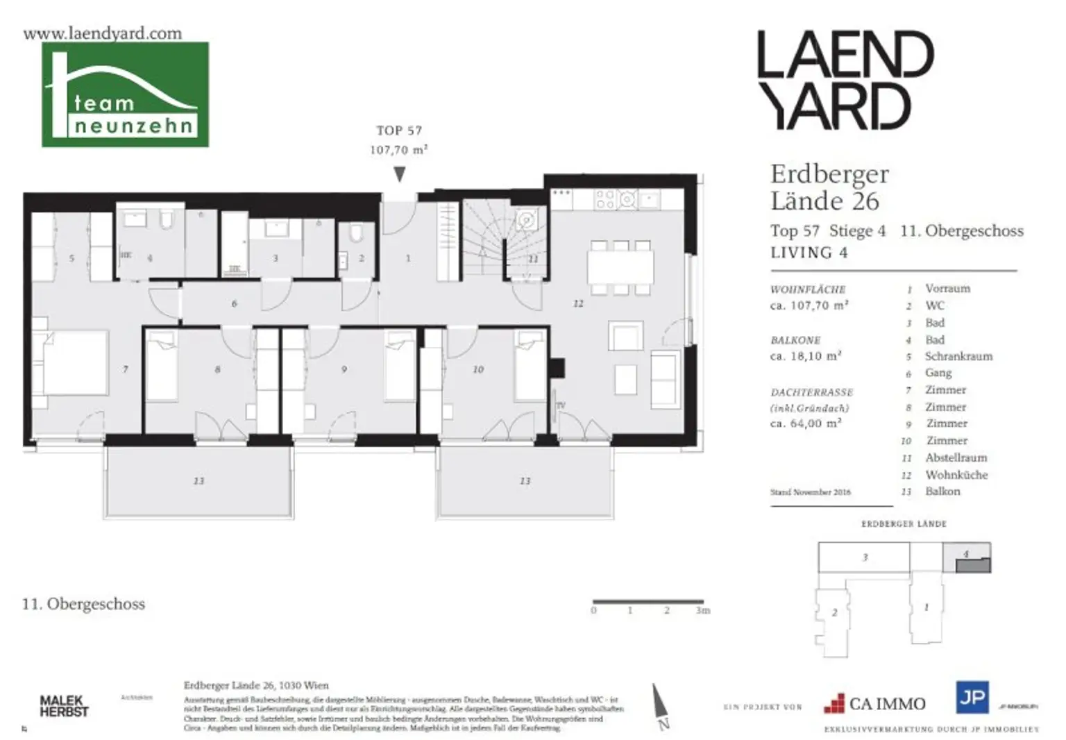 Exklusive 5-Zimmer-Wohnung mit Dachterrasse und Donaukanal-Nähe in 1030 Wien - ab 01.10. beziehbar!