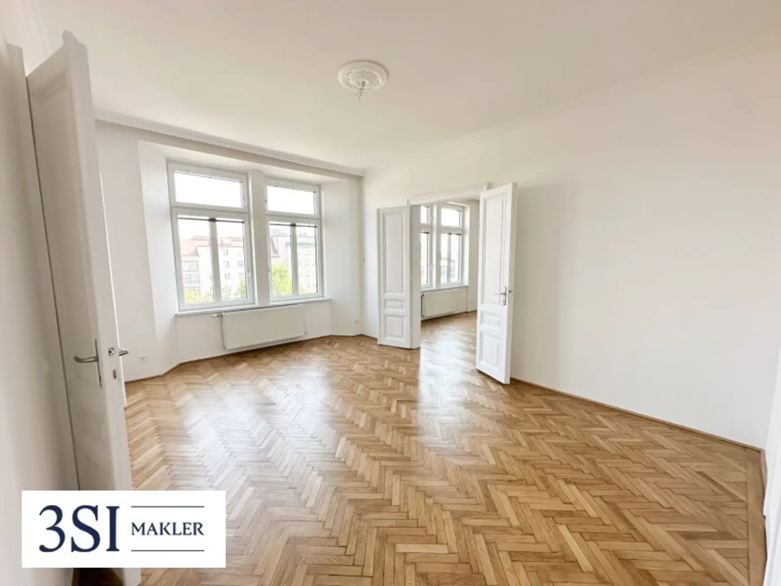 Elegante 4-Zimmer-Altbauwohnung mit Weitblick - in Top-Lage des 4. Bezirks beim Wiener Hauptbahnhof