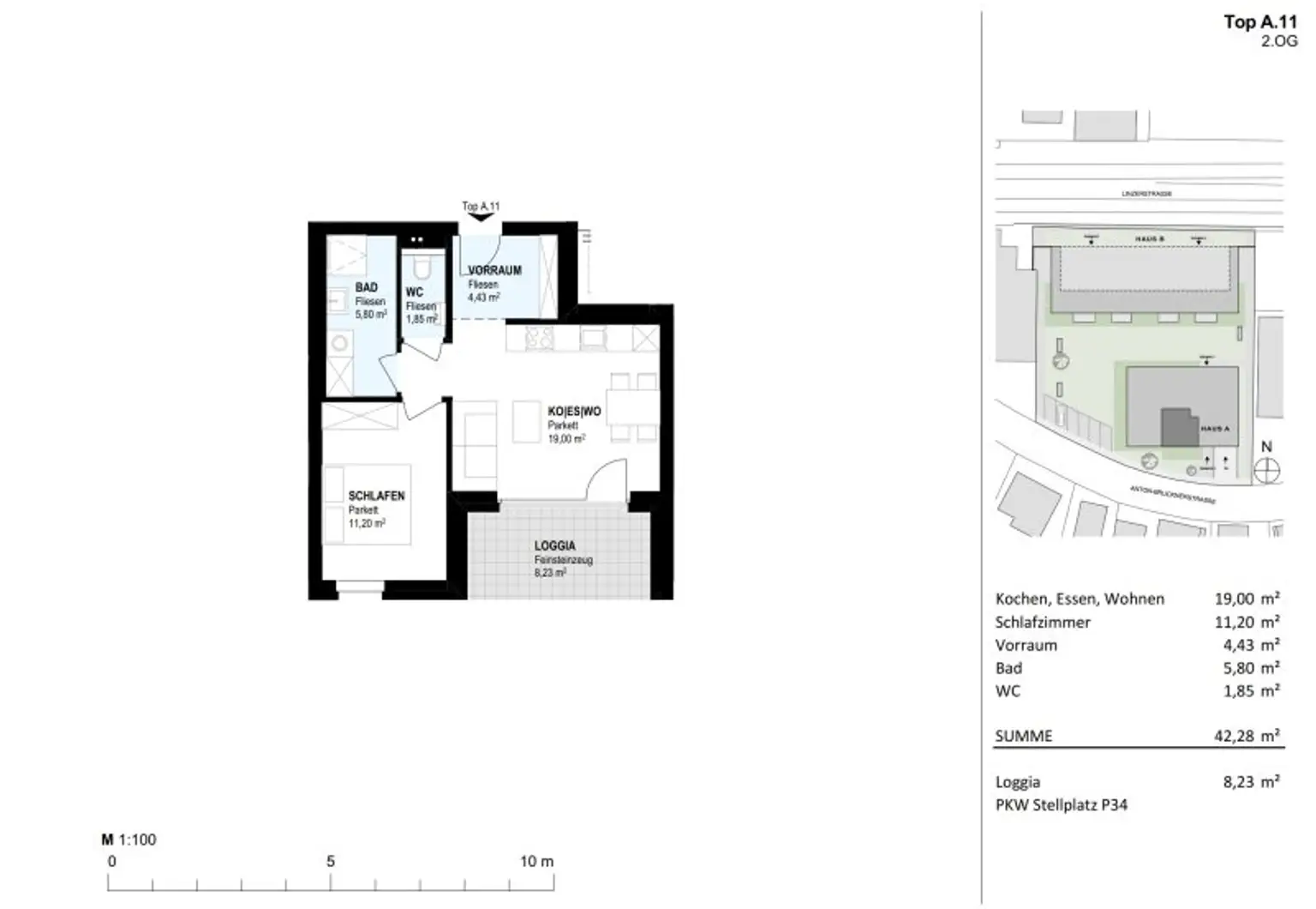 Kompakt geschnittene Terrassenwohnung Top A.11 - Neubauprojekt SCHÖN | DORF | BLICK