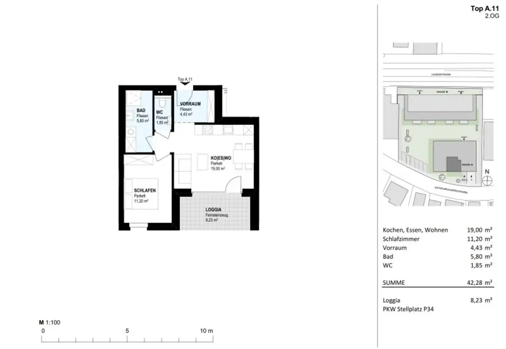 Kompakt geschnittene Terrassenwohnung Top A.11 - Neubauprojekt SCHÖN | DORF | BLICK