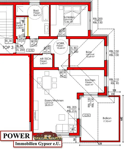 Neuwertige Terrassenwohnung