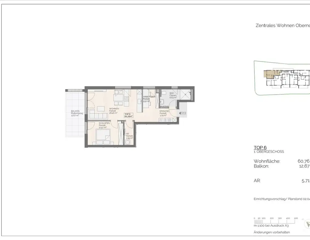 Eigentum in Baurecht - 3 Zimmer-Wohnung mit Balkon - Wohnbauförderung möglich!