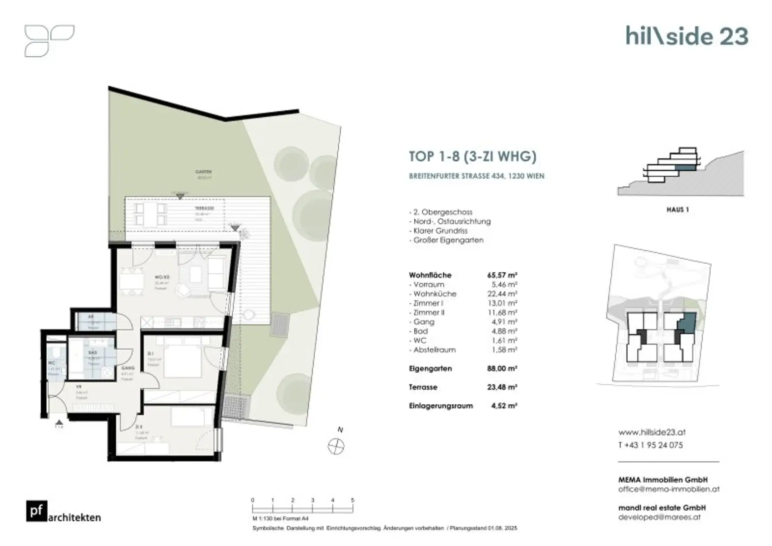 Charmante 3-Zimmer-Wohnung mit 88 m² Garten zu verkaufen!