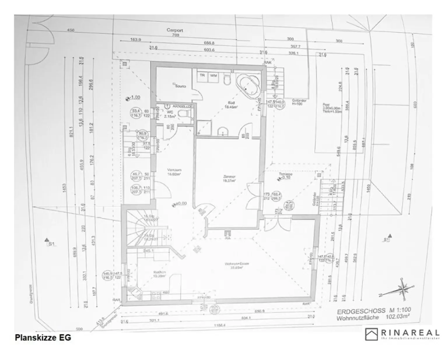 MOLLRAM - Einfamilienhaus mit ca. 1.268 m² Eigengrund | Baujahr 2009 | Sauna & Whirlpool | Luftwärmepumpe, PV-Anlage, Klimaanlage uvm.