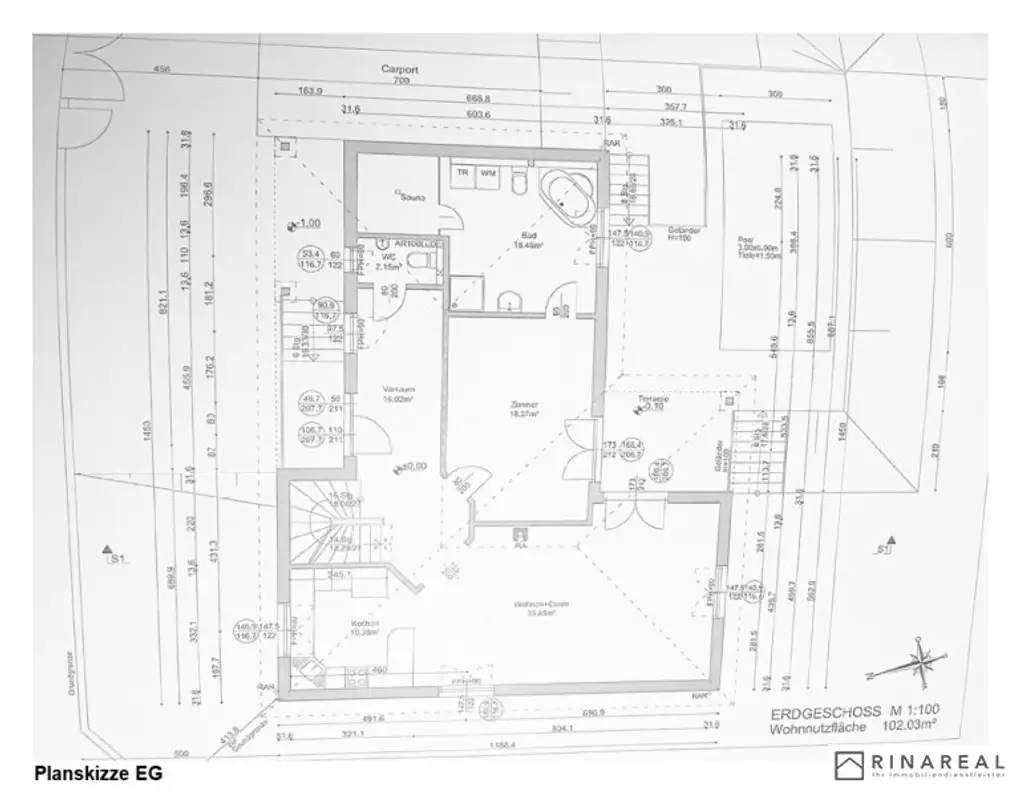 MOLLRAM - Einfamilienhaus mit ca. 1.268 m² Eigengrund | Baujahr 2009 | Sauna & Whirlpool | Luftwärmepumpe, PV-Anlage, Klimaanlage uvm.