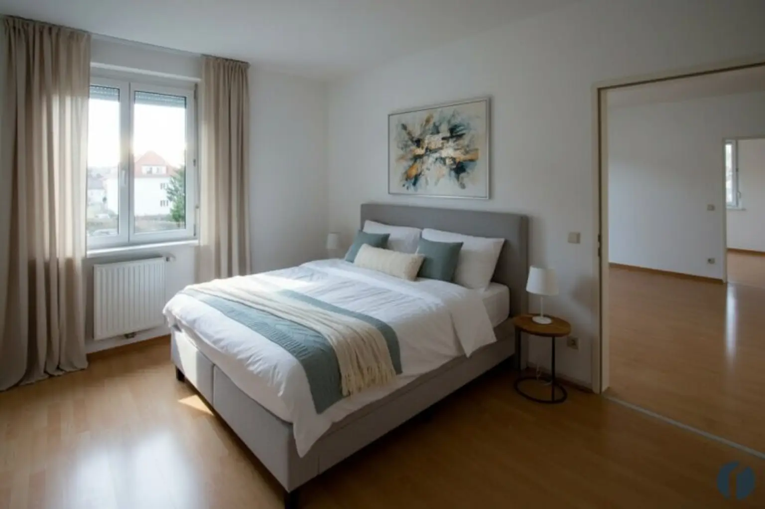 Schlafzimmer Einrichtungsbeispiel (KI generiert)