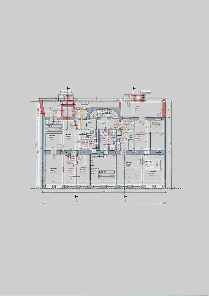 Grundriss 1.OG Thaliastrasse