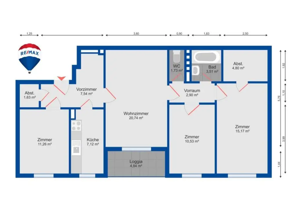Stadtleben mit Wohlfühlfaktor – 4 Zimmer im 20. Bezirk