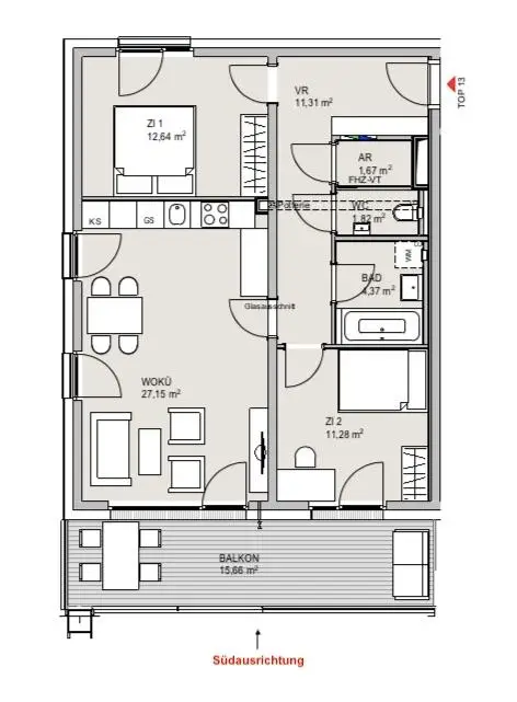 13. Grundriss