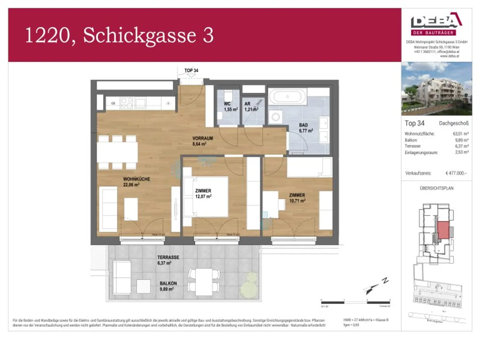 Die Perle von Stadlau - Schickgasse 3 - provisionsfreie Eigentumswohnungen an der U2 Hardeggasse