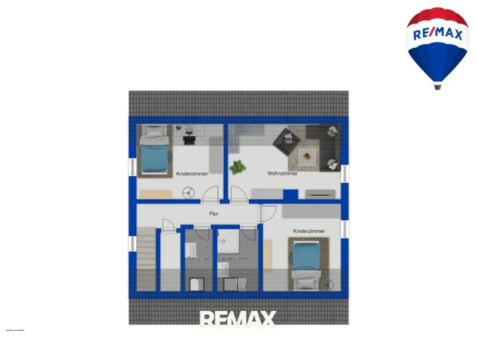 Grundriss Wohnung 2. Stock