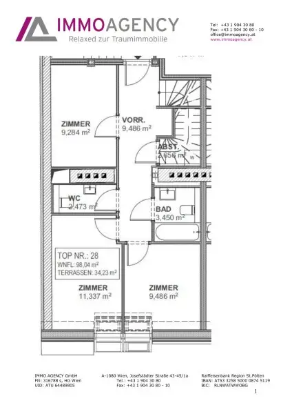 Exklusive Dachgeschosswohnung mit Terrasse am Neubaugürtel