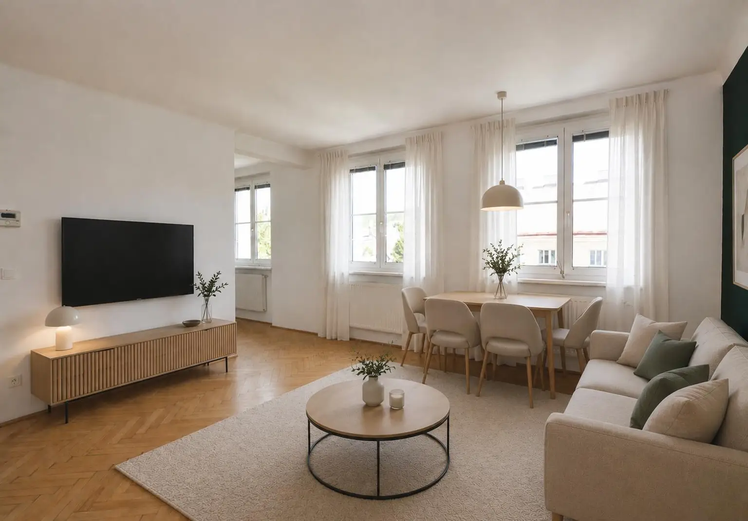 Wohnzimmer (virtuell eingerichtet)