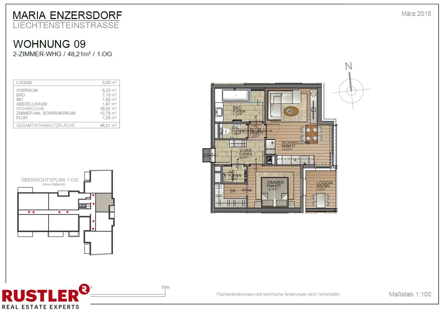 2 Zimmerwohnung mit Loggia und Lift