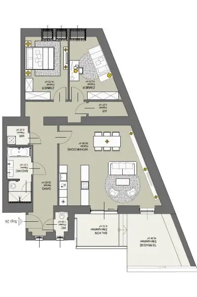 Dachgeschosswohnung der Superlative: 3 Zimmer mit viel Freifläche & Luxus pur in Citynähe : ab November zur Anmietung frei!