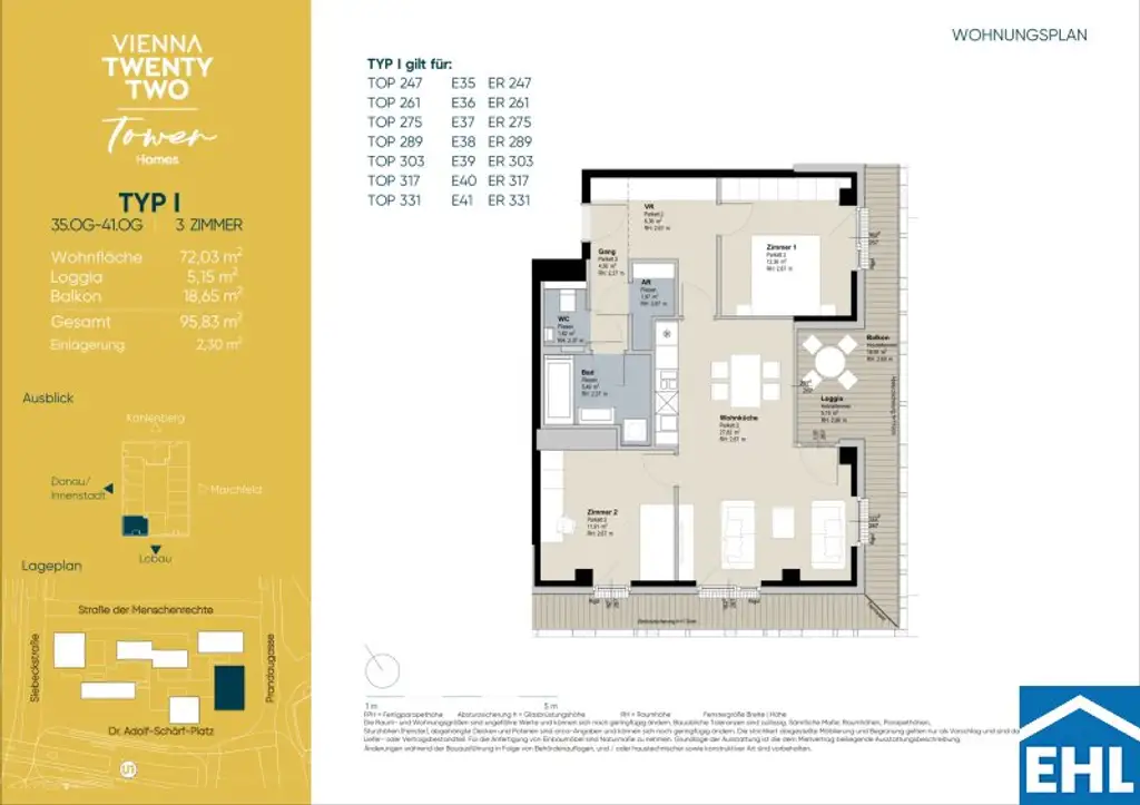Erstbezug – 3-Zi.-Wohnung mit Rooftop Pool & Sauna
