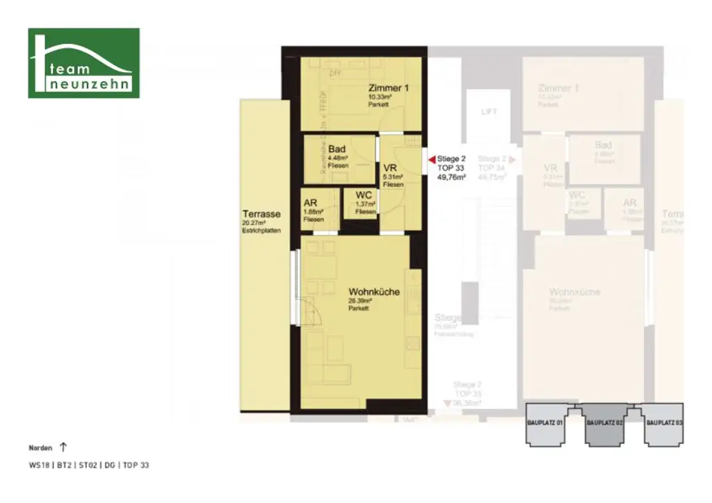 Wundervolle Dachgeschosswohnung mit großer Dachterrasse