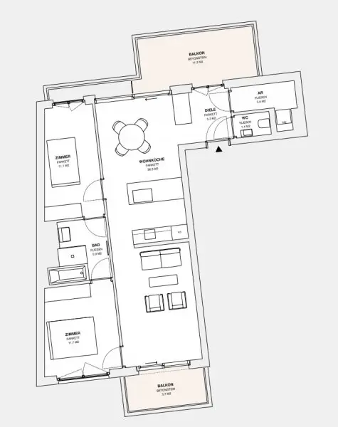 ++MOLLARD 50++ Stylish 3-room Apartment in Prime City Location (1/25)