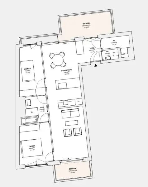 ++MOLLARD 50++ Stylish 3-room Apartment in Prime City Location (1/25)