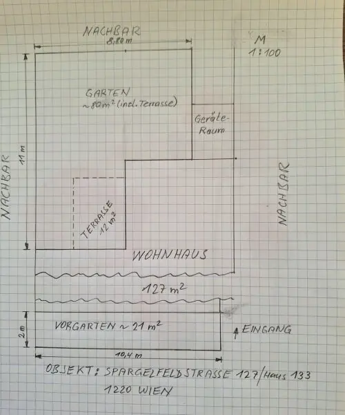 Plan Garten und Terasse
