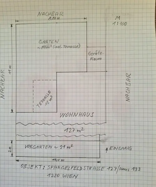 Plan Garten und Terasse