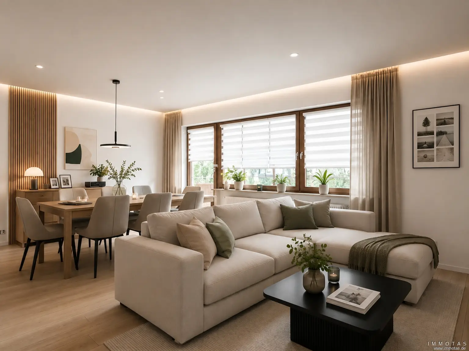 EG Wohn- und Esszimmer Visualisierung