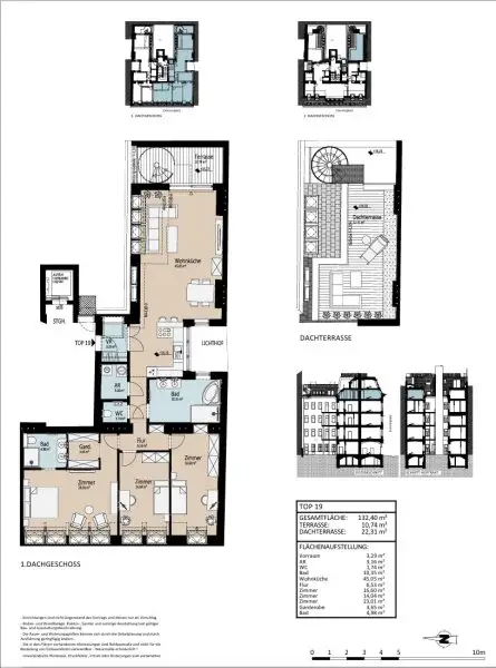 Elegantes Wohnen über den Dächern Wiens - exklusive 4 Zimmer Dachgeschosswohnung mit Terrasse