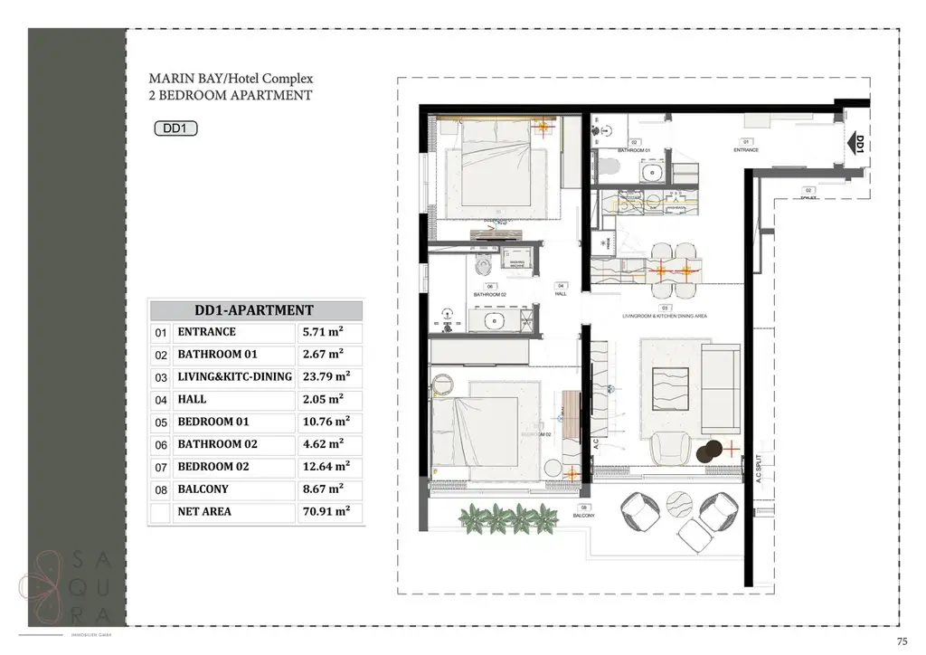 Marina Bay Hotel Residences – Investieren Sie in mediterranen Luxus und nachhaltigen Wert