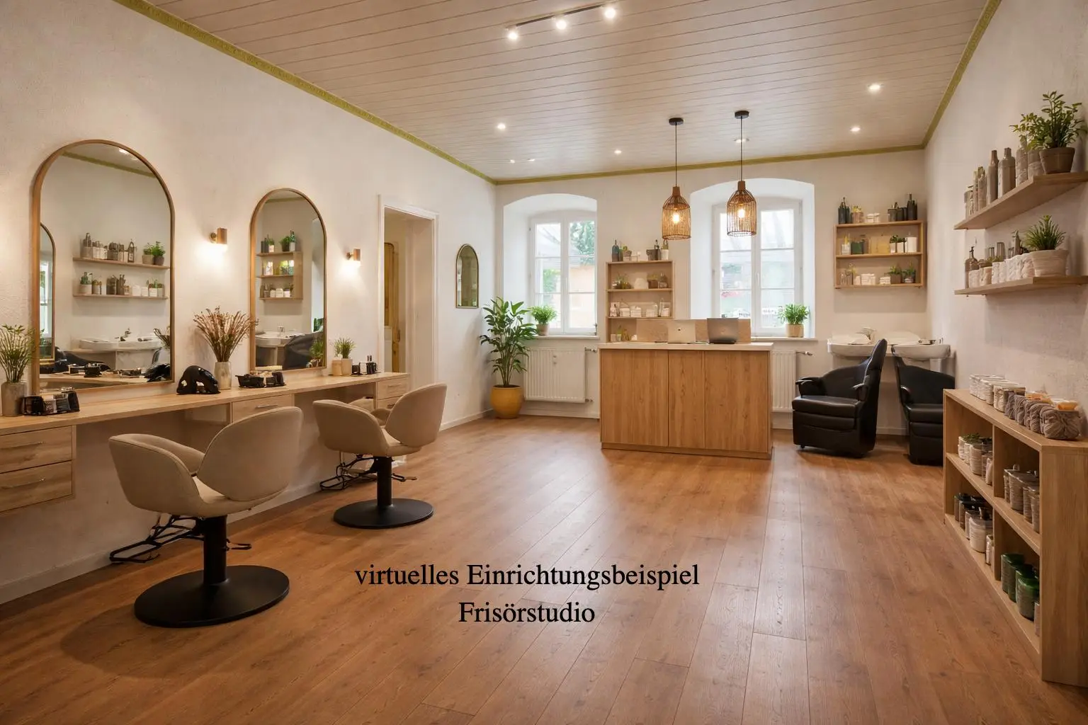 2_Friseurstudio virtuelles Einrichtungsbeispiel