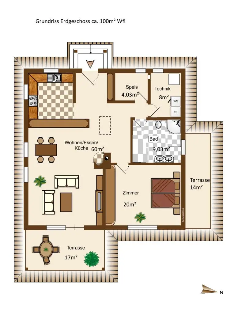 Neuwertiger Bungalow mit einzigartiger Steingartengestaltung und Naturteich