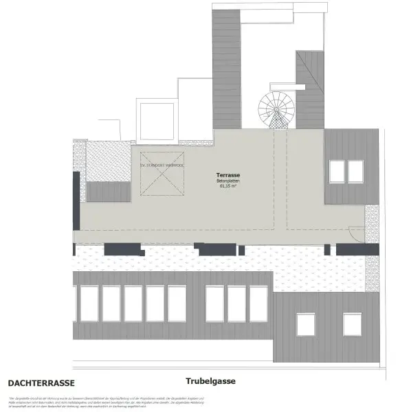Grundriss TOP 47 - Dachterrasse