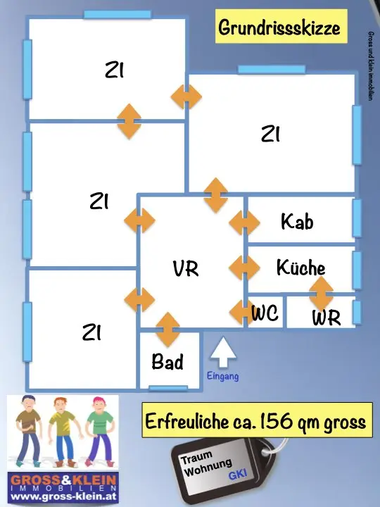 :-) charmante  5 Zimmer  -    geniale Einteilung
Aussergewöhnlich - 1.553 E Bruttomiete,
provfreii