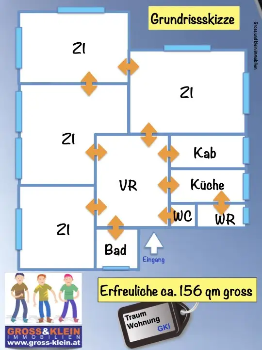 :-) charmante  5 Zimmer  -    geniale Einteilung
Aussergewöhnlich - 1.553 E Bruttomiete,
provfreii