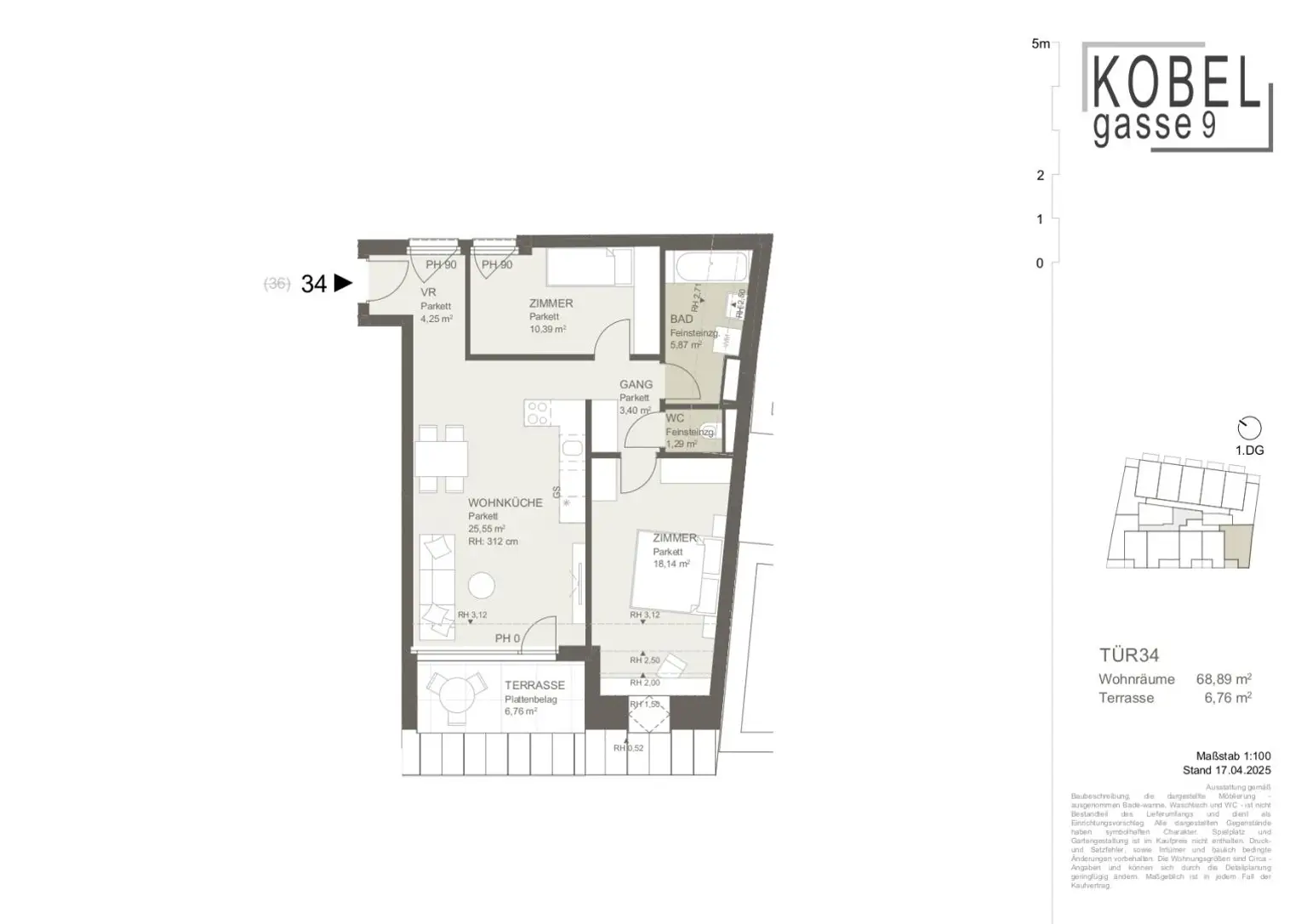 3-Zimmer-Wohnung mit Terrasse
