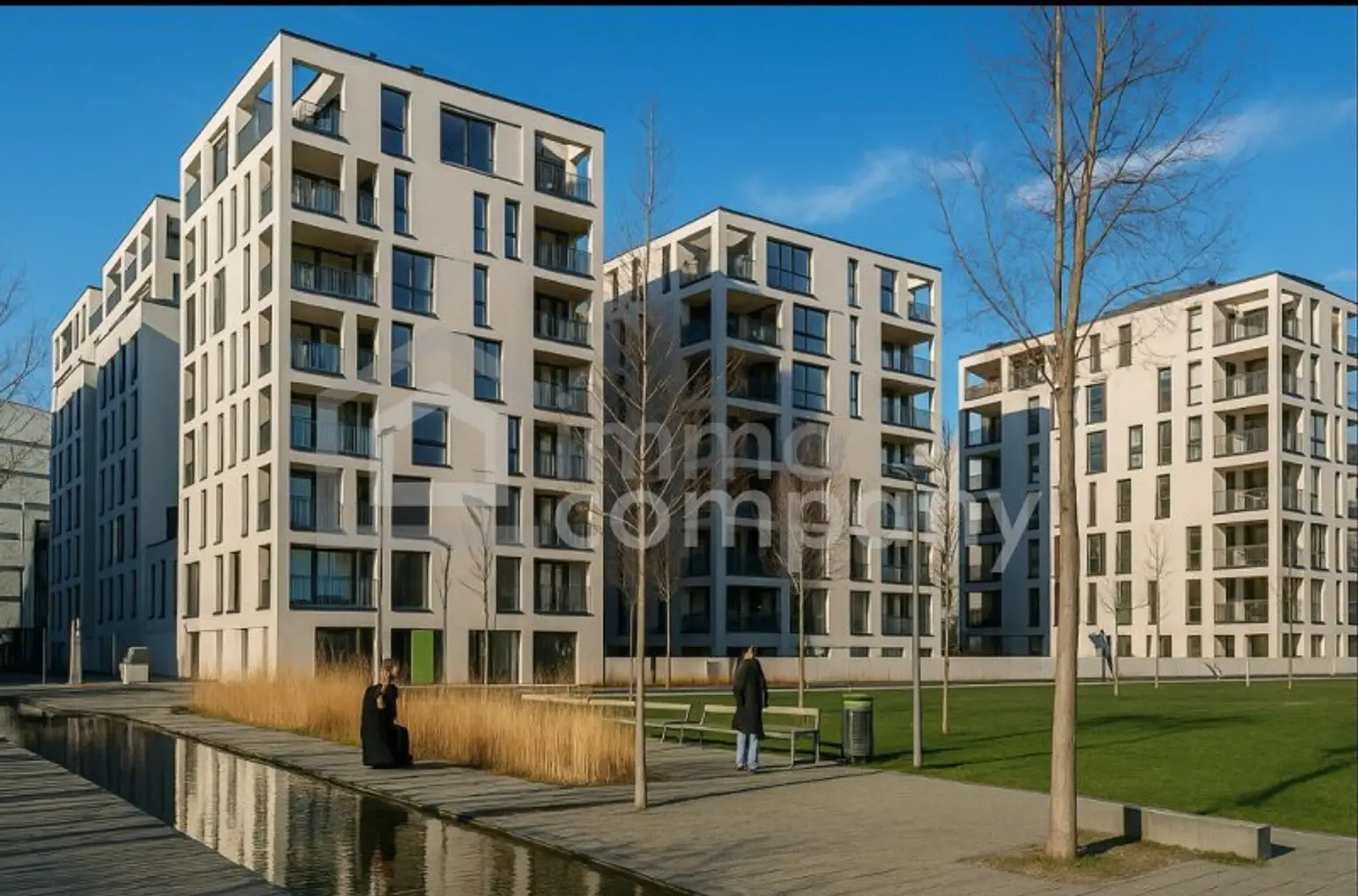 2-Zimmer Wohnung mit Garage inkludiert - Privater Balkon mit Blick ins Grüne-Modern im Nordbahnviertel