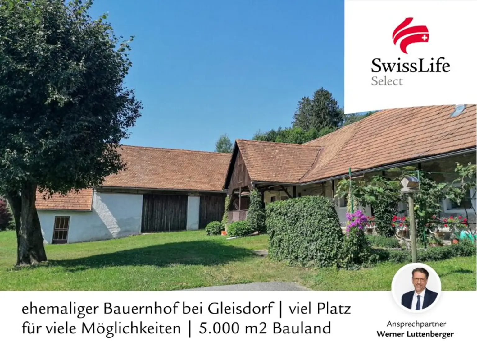 ehemaliger Bauernhof bei Gleisdorf | viel Platz für viele Möglichkeiten | 5.000 m2 Bauland (WA 0,2-0,4)