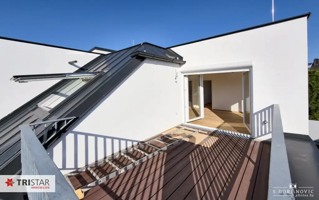 NEU! ++ ERSTBEZUG ++ 3-ZIMMER-DACHGESCHOSSWOHNUNG ++ CA. 85 M² WOHNFLÄCHE + TERRASSE CA. 11 M² ++ TIEFGARAGENPLÄTZE ++ U2 (ASPERNSTRASSE) ++ 1220 WIEN ++