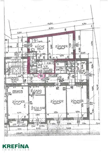 Gassergasse/Laurenzgasse:  General zu sanierende Kleinwohnung nahe Alois-Drasche-Park - 3. Liftstock - Gute Infrastruktur und Verkehrsanbindung