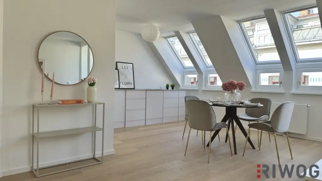 Neubau DG-Terrassenwohnung in Ruhelage | PKW-Stellplatz | 3 Min. zum Kutschkermarkt und zur U6 | 2 Min. zum Aumannplatz