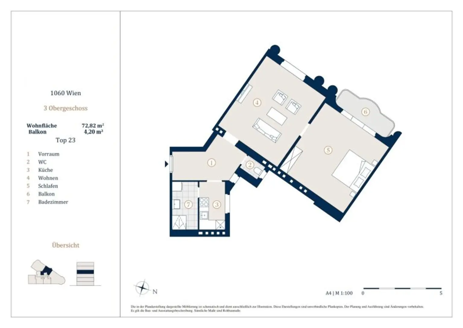 Schöne 2-Zimmer Wohnung mit Balkon, Nähe Westbahnhof