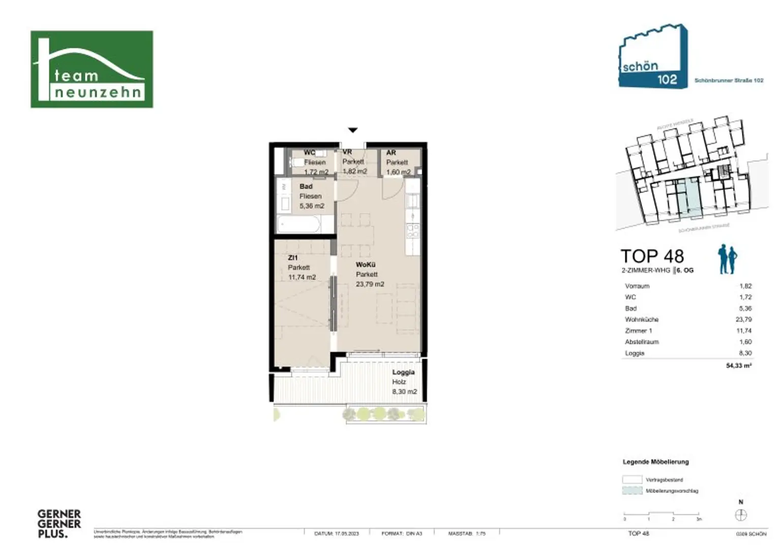 Moderne 2-Zimmer-Wohnung mit Loggia und hochwertiger Ausstattung in zentraler Lage!