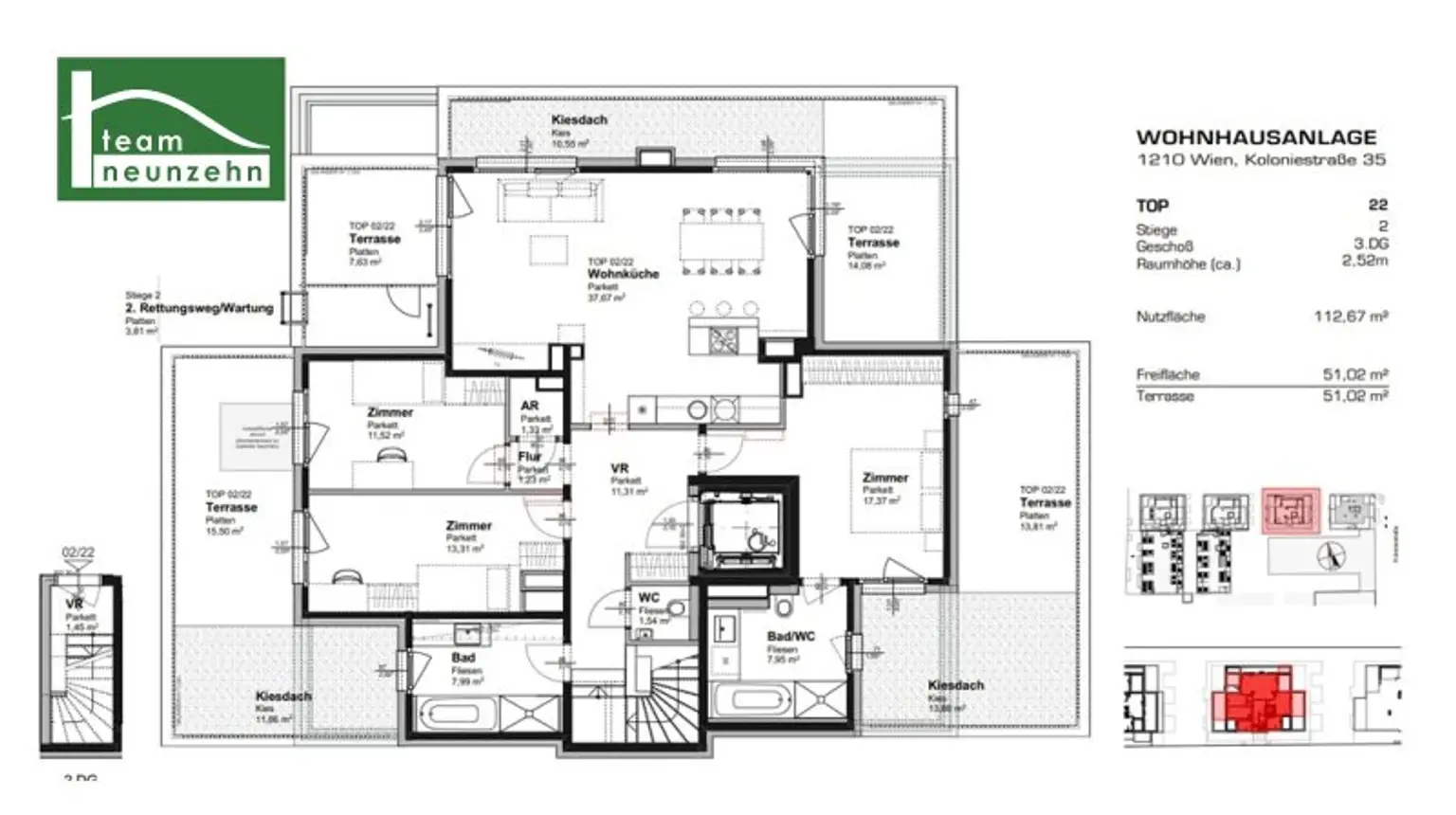 Kolo 35 - Tolle 4-Zimmer Wohnung mit Balkon beim FAC-Platz nahe S-Bahn Jedlersdorf, Denglerpark und SCN - Ab September!