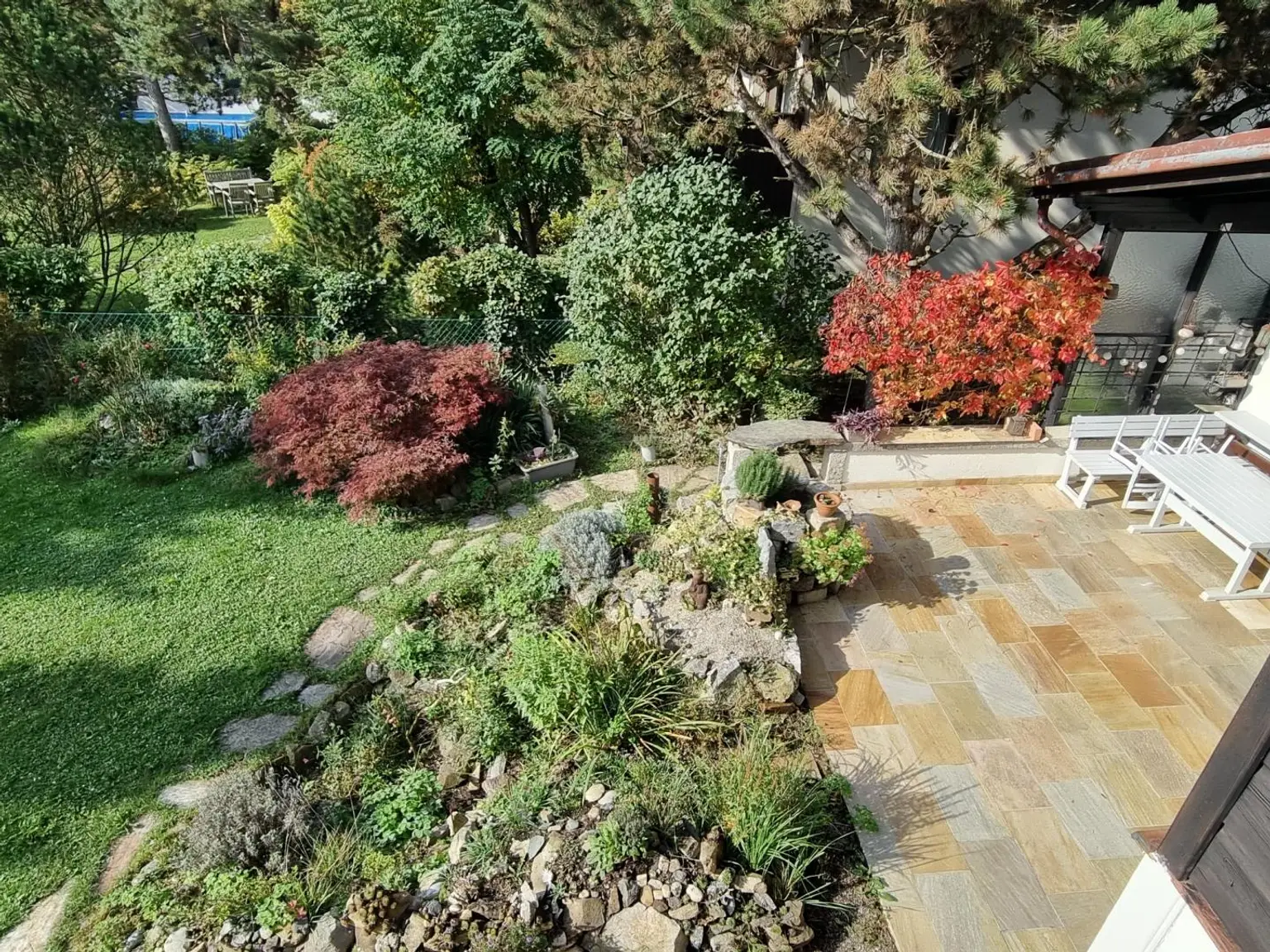 Blick vom Balkon